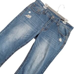 Axel Jeans Mens 36x30 Fits (38x29) Relaxed Straight‎ Leg Distressed Thick Stitch